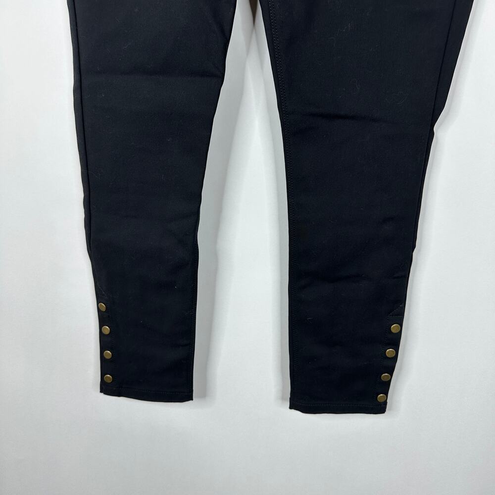 2/$30 WHBM The Skinny Ankle Pants Zip Pockets Button Ankle Mid Rise Black #8155 - Picture 6 of 13